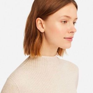 UNIQLO Mock Neck Sweater Tan